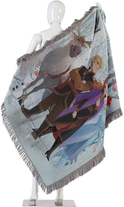 Disney Frozen, Woven Tapestry Throw Blanket, Multi Color, 1 Count