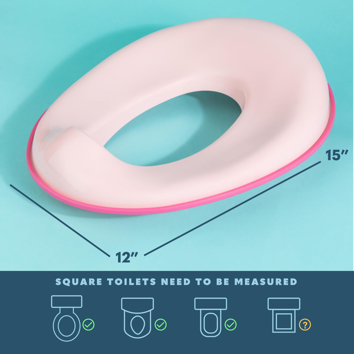 Todays Kids Toddler Potty Training Seat - Toddler Toilet Seat Attachment for Boys & Girls w/Splash Guard, Non-Slip Grip for Secure Fit, Fits Standard Round & Oval Toilets, Storage Hook Included
