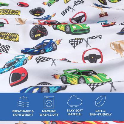 Today's Kids 1-Pack Monster Truck Fitted Baby Crib Sheet Boy - Soft & Breathable Printed Nursery Toddler Bed Sheets for Boys, Elastic Edge with Deep Pockets, Machine Washable, Fits 28" x 52" Mattress