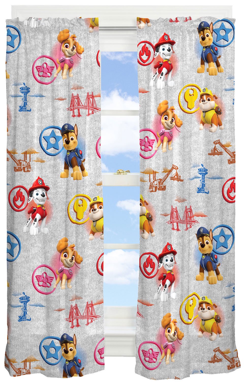 Franco Kids Paw Patrol Room Darkening Window Curtains Drapes Set 84 in W x 63 in L