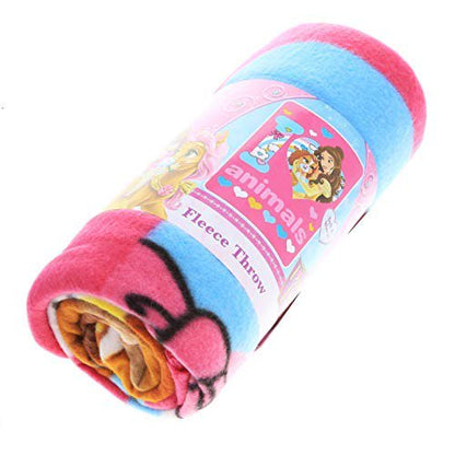 Disney Princess "I Love Animals" Fleece Throw Blanket, 45" x 60"