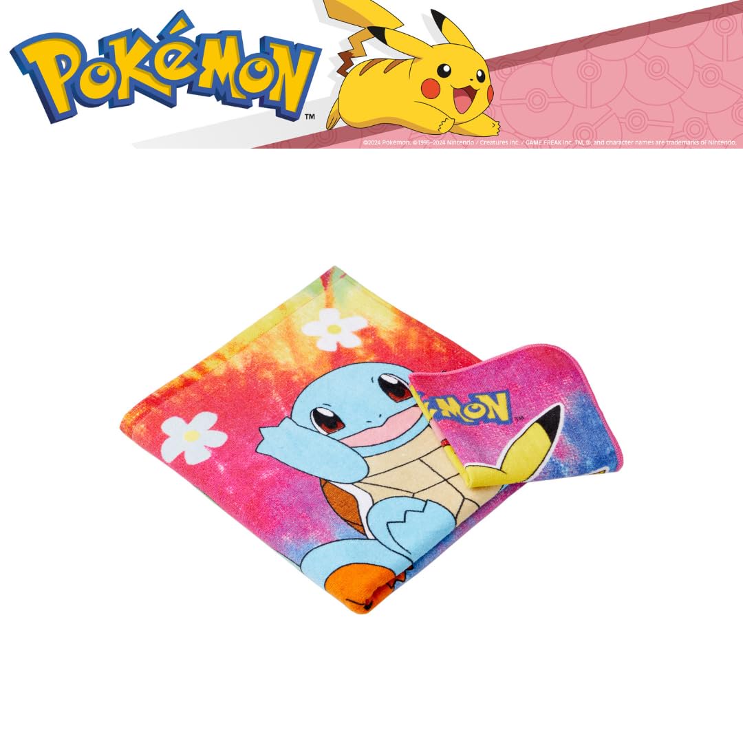 Franco Pokemon Gamer Kids Bath/Pool/Beach Cotton Terry Towel & Washcloth Set, 50 in x 25 in