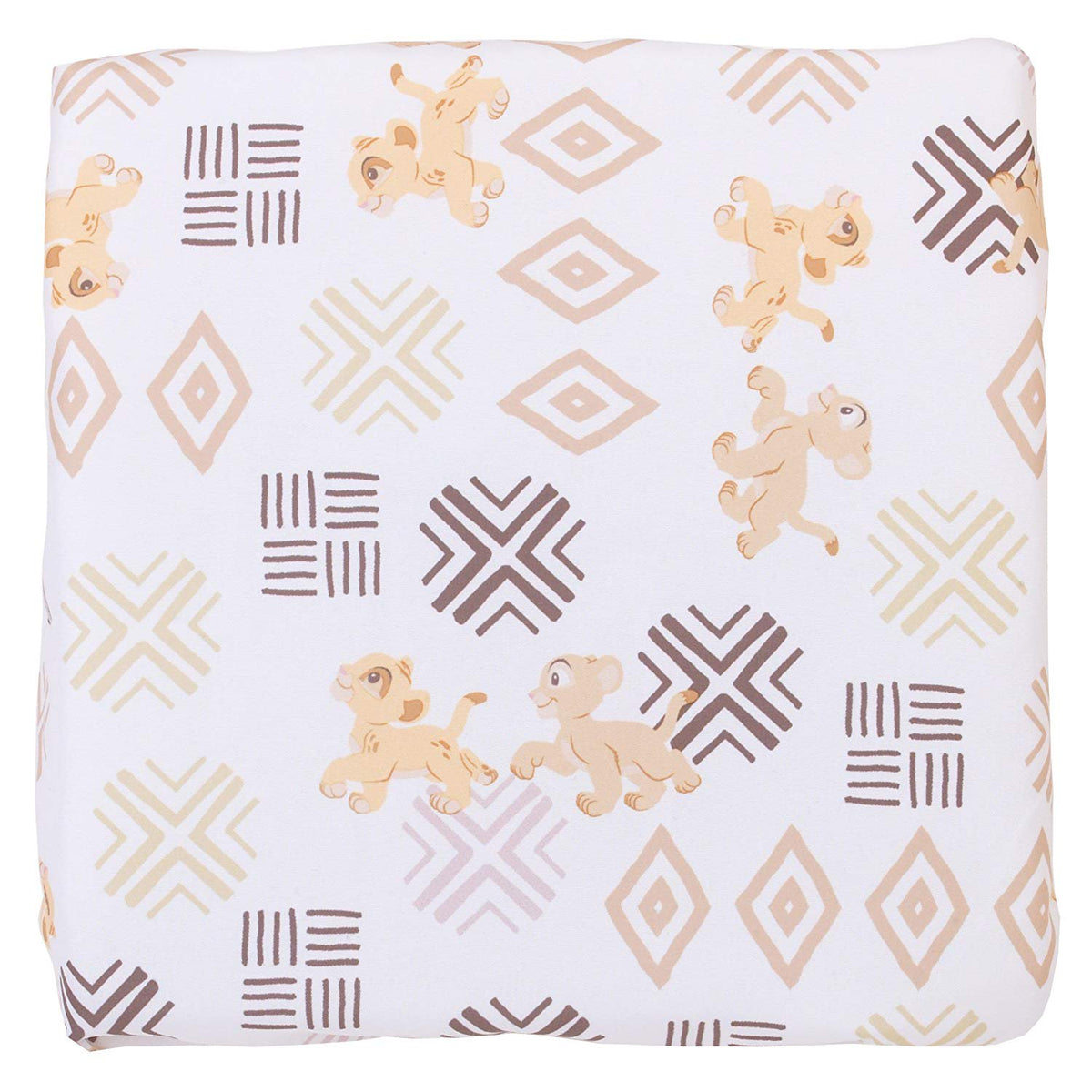 Disney Lion King Simba and Nala 3-Piece Nursery Crib Bedding Set, Ivory/Sage/Grey/Yellow