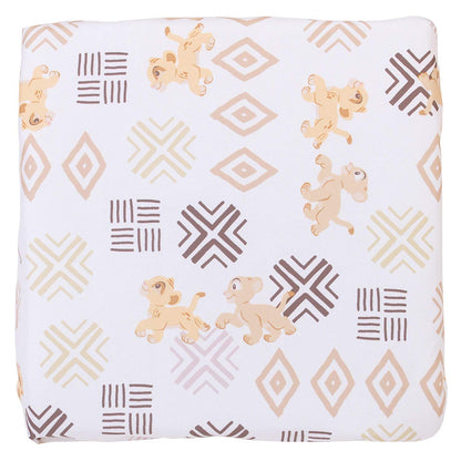 Disney Lion King Simba and Nala 3-Piece Nursery Crib Bedding Set, Ivory/Sage/Grey/Yellow