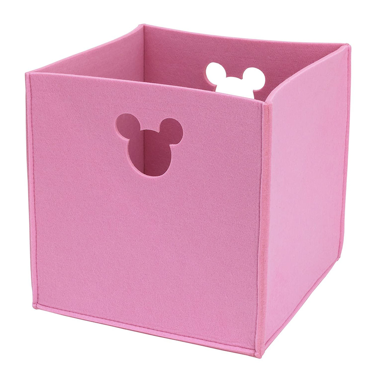 Disney Felt Die Cut Minnie Mouse Storage Bin, Pink - 10" x 10"