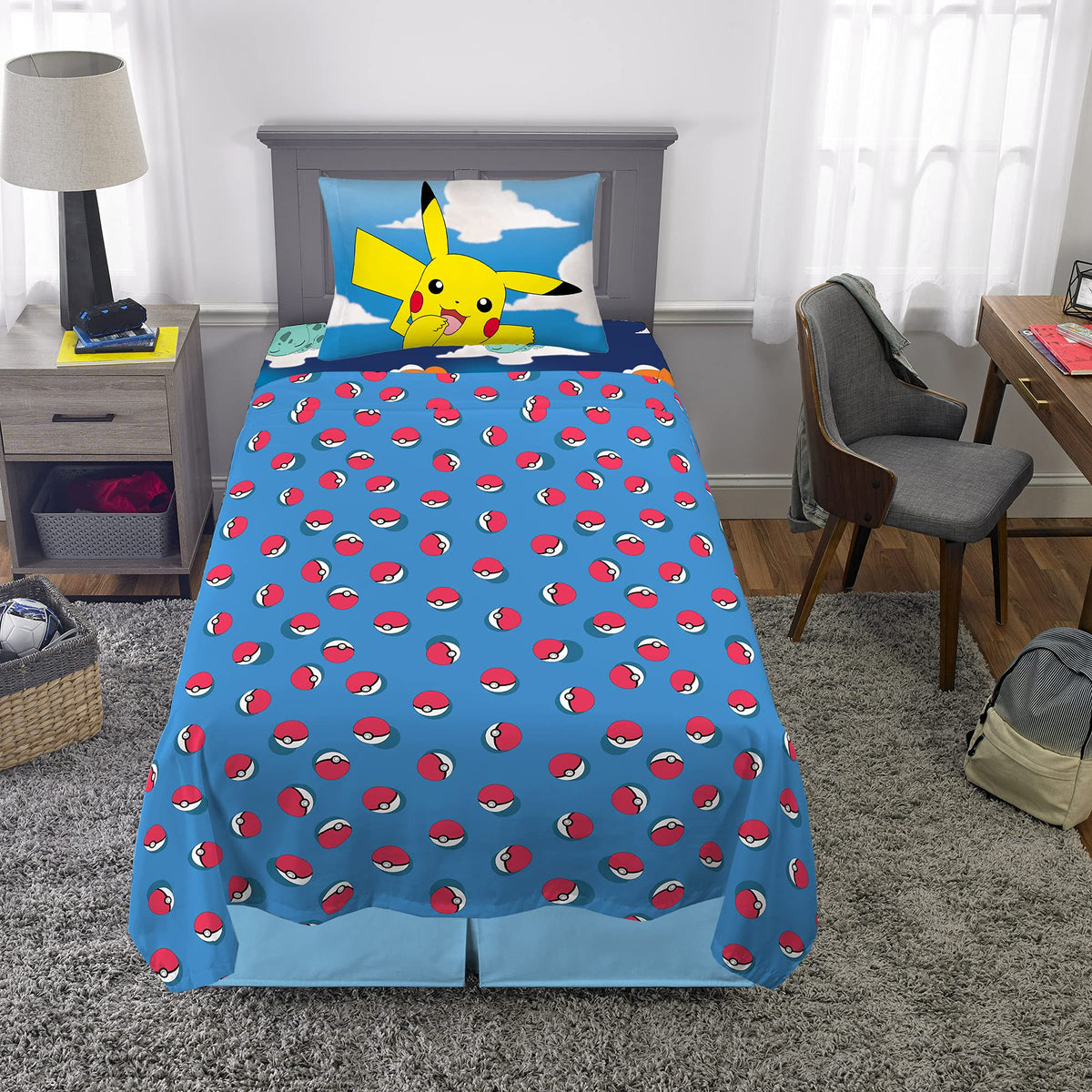 Franco Pokemon Anime Kids Twin Sheet Set