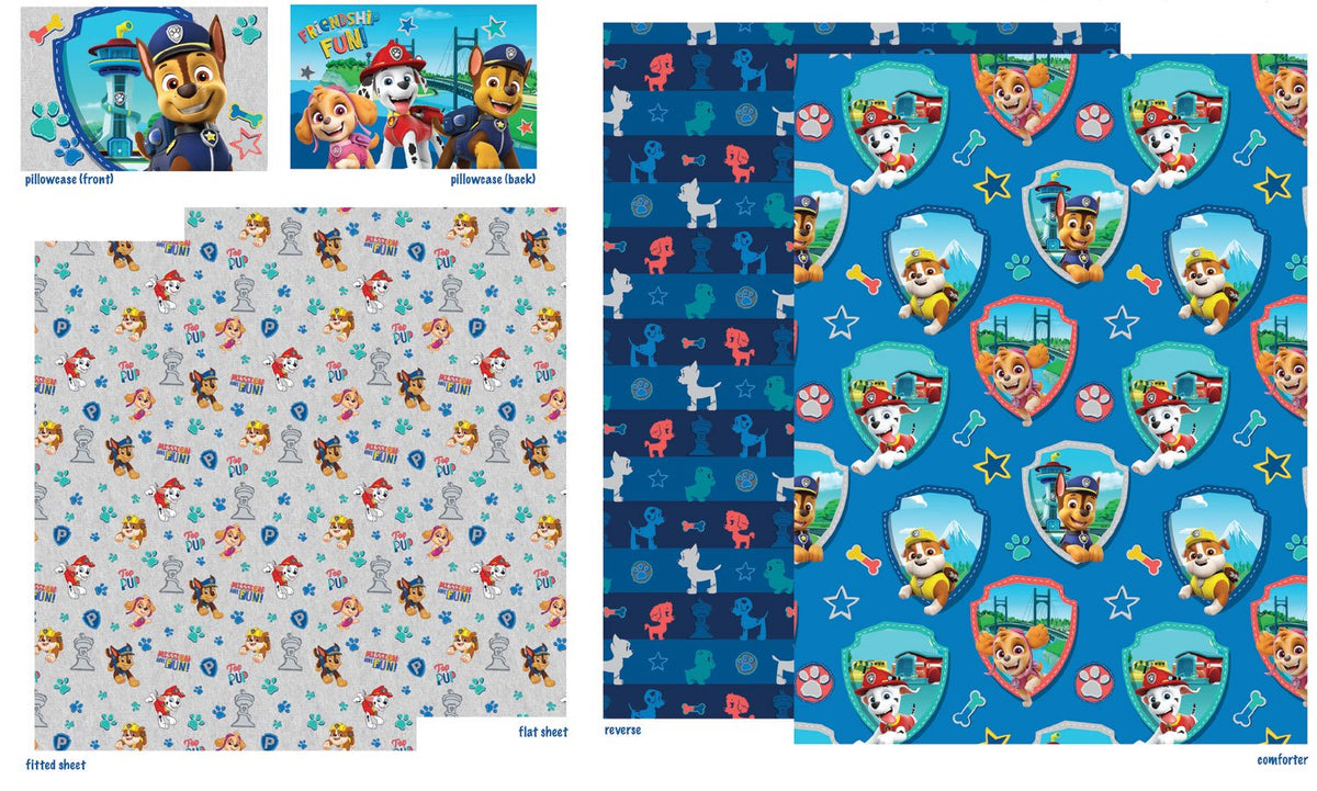 Franco Kids PAW Patrol 6-Pc. Twin Comforter, Sheets & Dec Pillow Set
