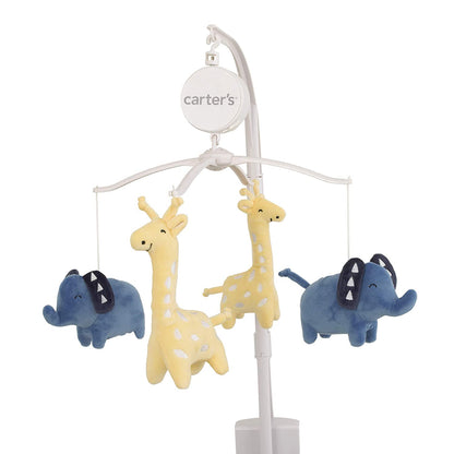 Carter's Modern Jungle Pals Musical Mobile - Blue & Yellow Elephant & Giraffe