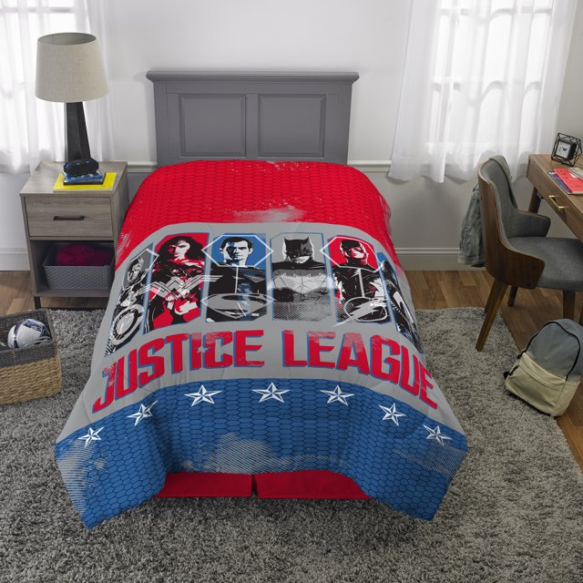 DC Comics Justice League 2 Piece Twin/Full Comforter and Sham Set