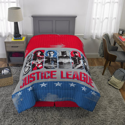DC Comics Justice League 2 Piece Twin/Full Comforter and Sham Set