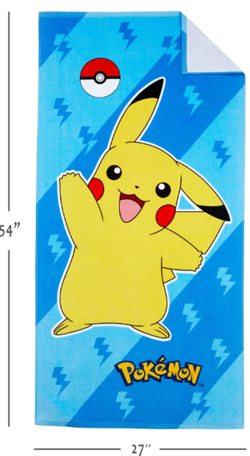 Franco Pokemon Kids Beach Towel, 27" x 54"
