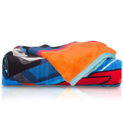 Franco Kids Hot Wheels Micro Raschel Throw Blanket, 46 in x 60 in
