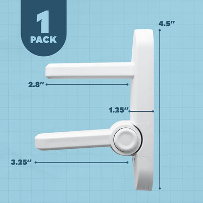 Todays Kids Childproof Door Lever Lock - Easy Install Child Proof Door Lock, Secure 2 Button Design - ABS Material Door Locks for Kids Safety, One Hand Operation Child Safety Locks for Doors