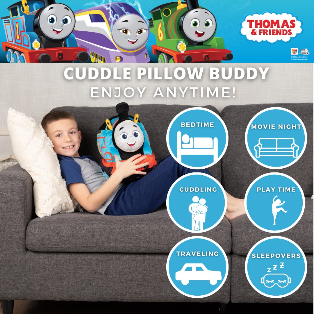 Thomas & Friends Engine Train Plush Cuddle Pillow Buddy, 12" L