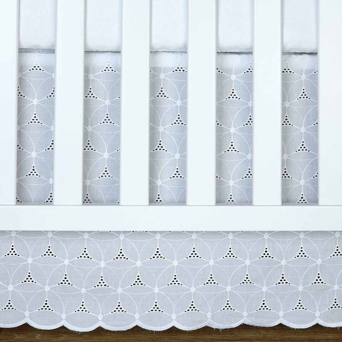 Carter's Lily 3 Piece Crib Bedding Set, White