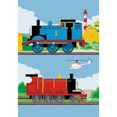 Thomas and Friends Scenic Micro Raschel Blanket Twin Size 62" x 90"