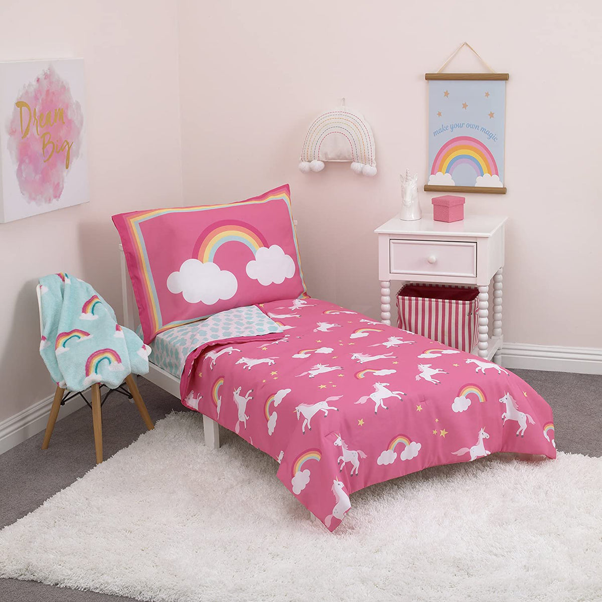 Carter's Rainbow Unicorn 4 Piece Toddler Bedding Set