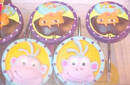 Dora the Explorer Pretty Paisley Shower Curtain Ring Set