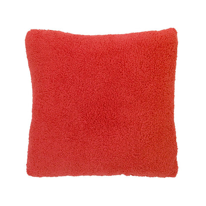 Sesame Street Elmo Red Sherpa Toddler Pillow - 15" x 15"  with Applique, Red/Orange/White/Black
