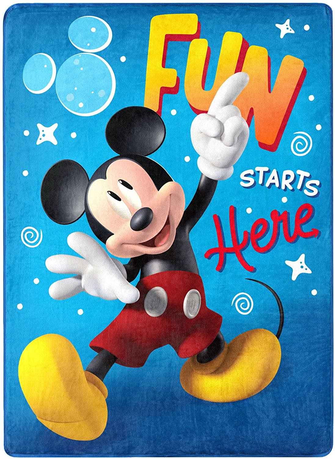 Northwest Mickey Mouse Fun with Mickey Silk Touch Throw Blanket, 46" x, 60"