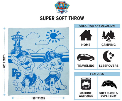 Franco Kids Paw Patrol Kids Super Soft Throw Blanket, 50" x 60"