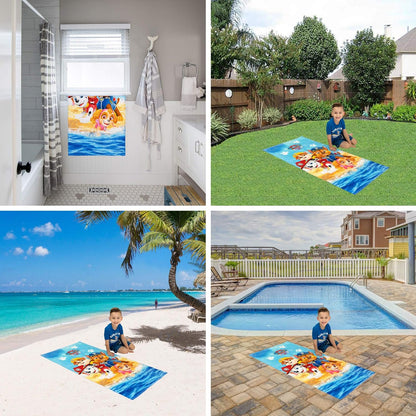 Franco Kids Super Soft Cotton Bath/Pool/Beach Towel, 58 in x 28 in, Paw Patrol