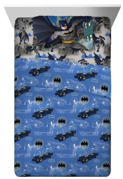 Franco Kids Batman Bat Alley 3 Piece Twin Sheet Set