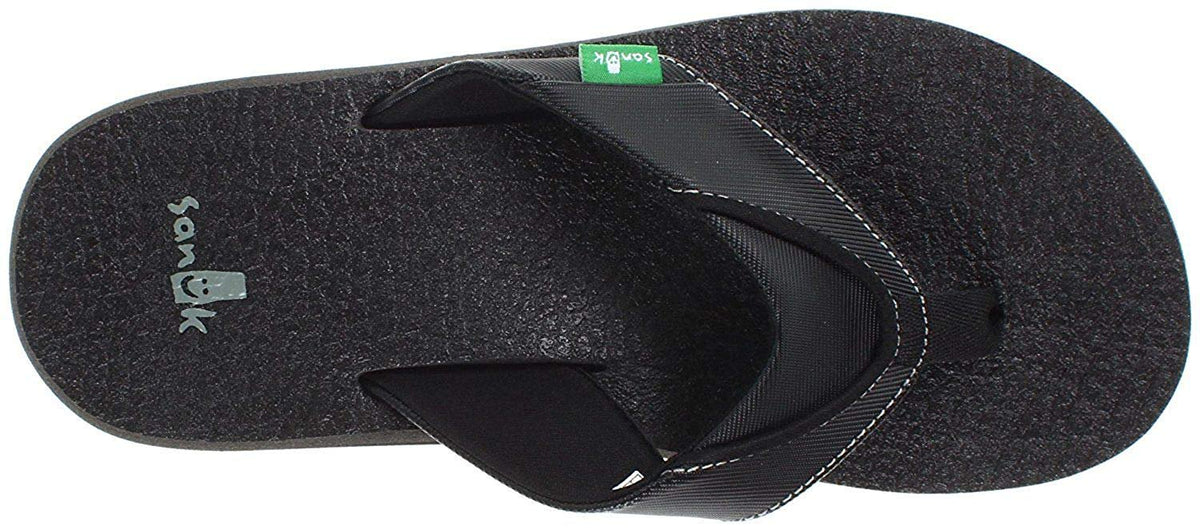 Sanuk Men's Beer Cozy Flip Flop Black 44 M EU / 11 D(M) US