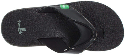 Sanuk Men's Beer Cozy Flip Flop Black 44 M EU / 11 D(M) US
