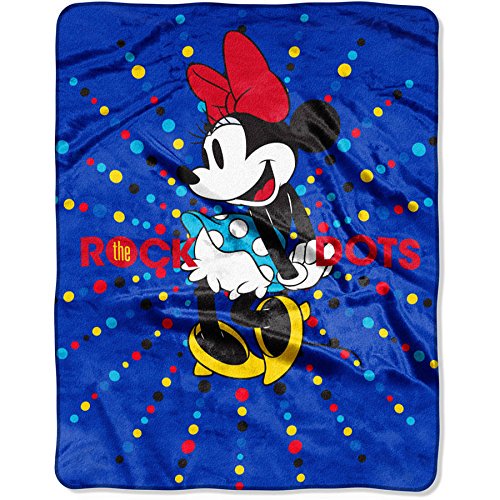 Disney Minnie Mouse 'Rock the Dots' 40" x 50" Silky Soft Throw