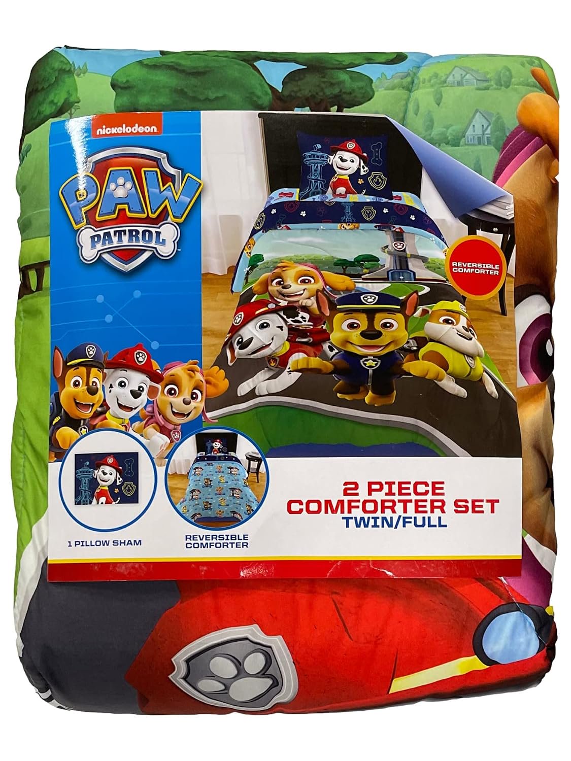 Franco Paw Patrol 2 Piece Twin/Full Size Comforter & Pillow Sham Set