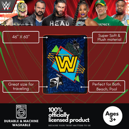 Franco Kids Bedding WWE Micro Raschel Throw, 46 in x 60 in