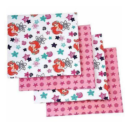 Disney Ariel Sea Treasures Flannel Blanket - 4-Pack