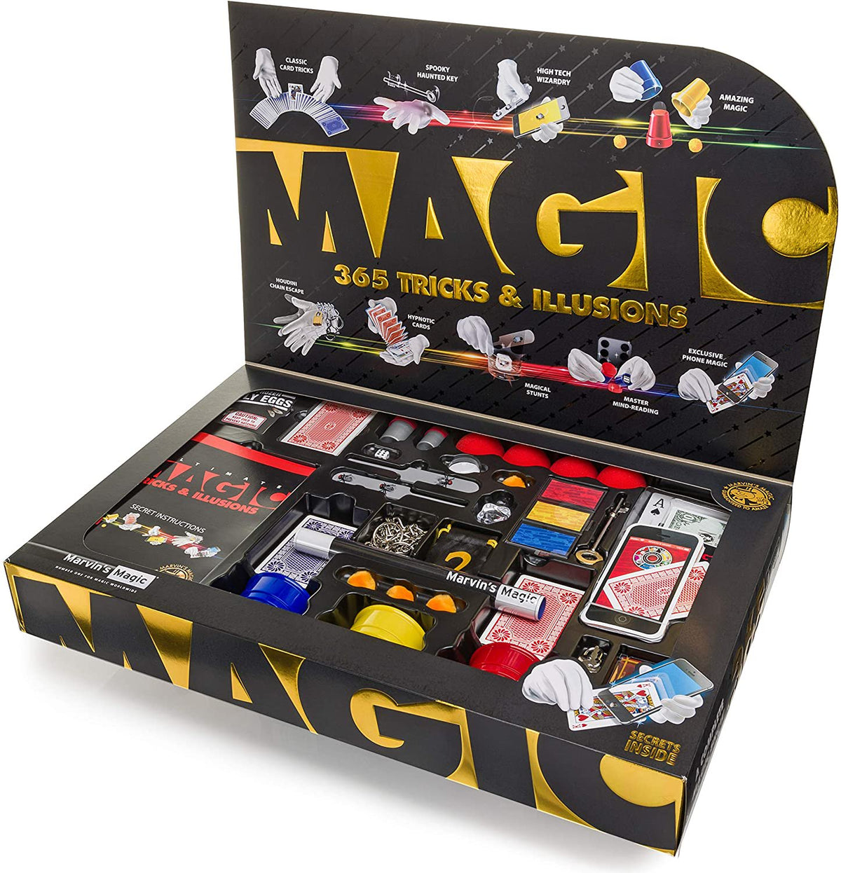 Marvin's Magic - Kids Magic Set - 365 Ultimate Magic Tricks & Illusions | Magic Tricks for Kids | Includes Svengali Cards, Flash Money Trick, Mind Reading Tricks + Much More | Suitable for Age 6+