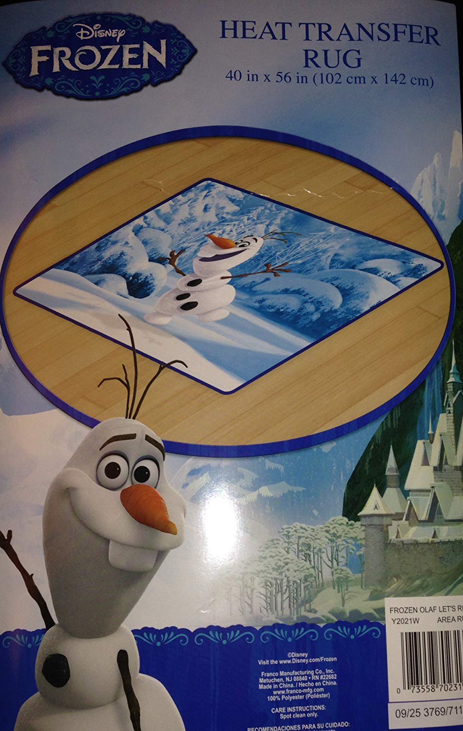 Frozen Olaf Super Soft Large Heat Transfer Rug - 40"x56"