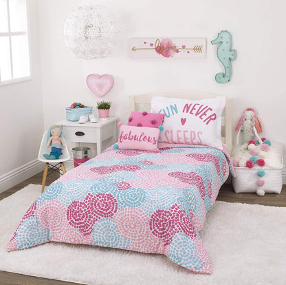 Everything Kids Bedding Super Soft Microfiber Comforter & Sham Set, Twin Size 68" x 88"