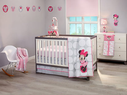 Disney Minnie Mouse Polka Dots Appliqued Baby Blanket, 30" x 40"