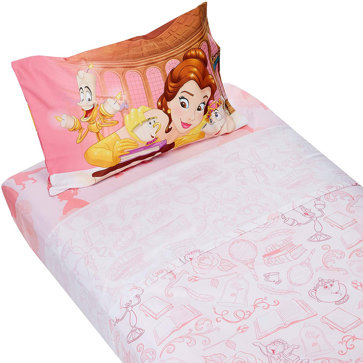 Beauty and The Beast Microfiber Twin Sheet Set Belle