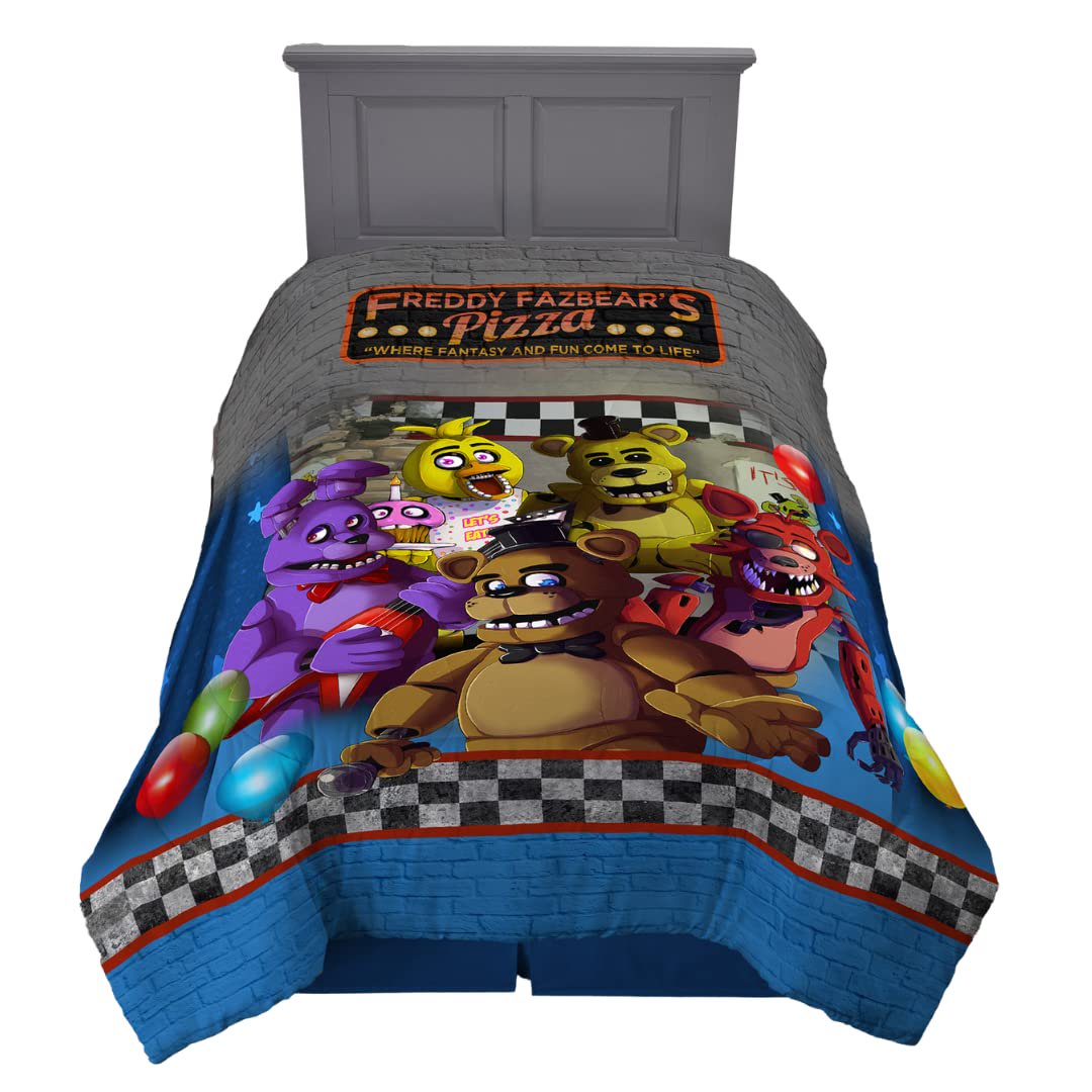 Franco Kids Five Nights at Freddy's Game Twin Size Comforter