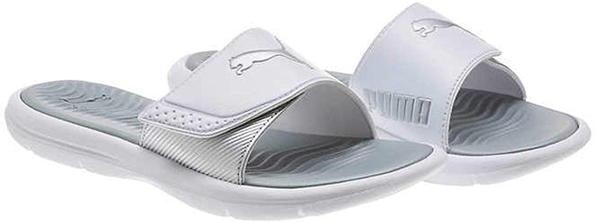 PUMA Ladies' Slide Sandal (8, White)