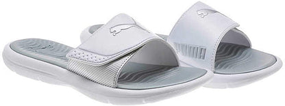 PUMA Ladies' Slide Sandal (8, White)