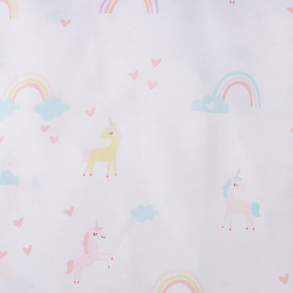 NoJo Fitted Crib Sheet, Rainbow Unicorn, Pink/Aqua/Yellow/White, 28x52x8 Inch (Pack of 1)