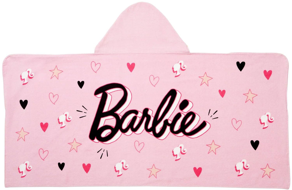 Franco Barbie Bath/Pool/Beach Cotton Hooded Towel Wrap, 24 in x 50 in