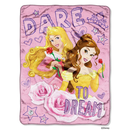 Disney's Princesses, "Dare to Dream" Micro Raschel Throw Blanket, 46" x 60"