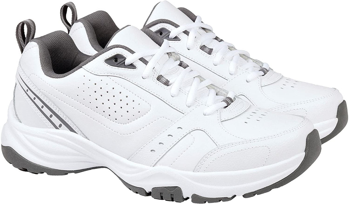 Kirkland Signature Men's Athletic Shoe, White/Grey (12)