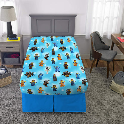 Franco Manufacturing Lego Movie 2 - 3pc Twin Sheet Set in Blue