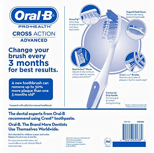 Oral-B Pro-Health Cross Action Advanced Toothbrush, Soft - 8 pack