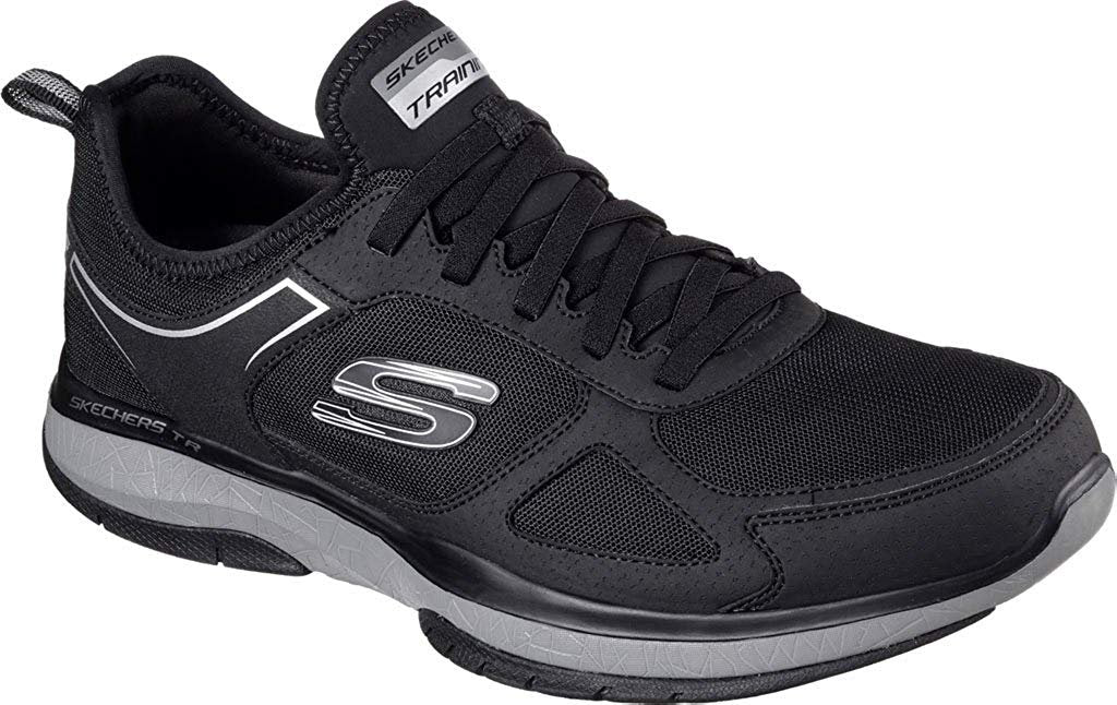 Skechers Men's Burst TR Trainer - Black or Navy (Black/Charcoal, 10.5 M US)
