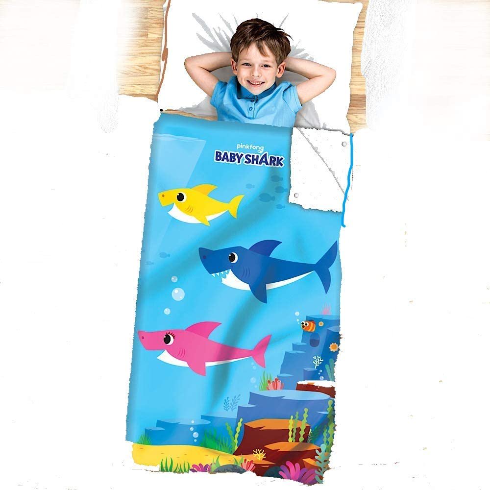 Franco Manufacturing Co. Baby Shark 2-in-1 Cozy Cover & Slumber Bag