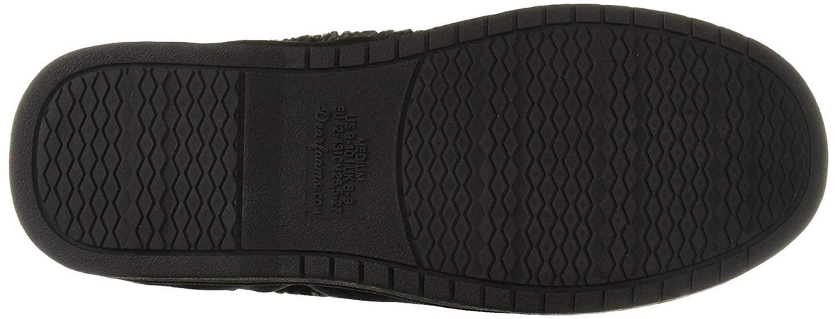 Dearfoams Men's Memory Foam Slipper Microsuede Moc Whipstitch